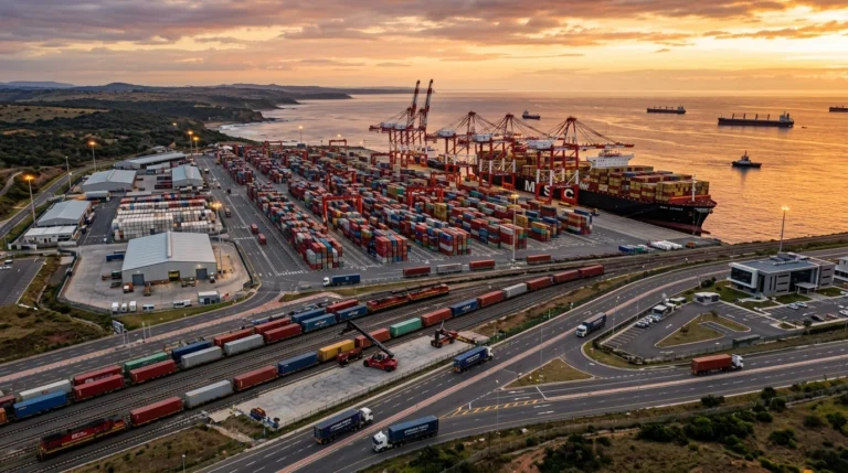 Terminal portuaria multimodal y logística comercial internacional