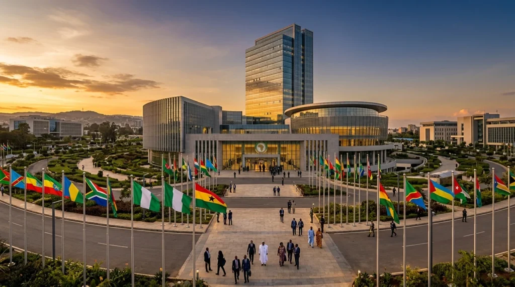 Sede contemporánea de la Unión Africana en Addis Abeba